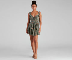 Too Sweet Floral Ruffled Skater Dress