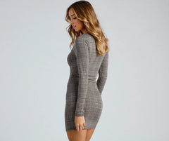 Elevated Everyday Plaid Mini Dress