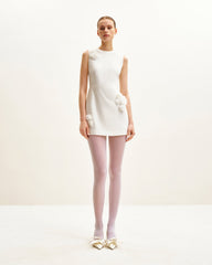 Blooming Beauty Evening Dress - White