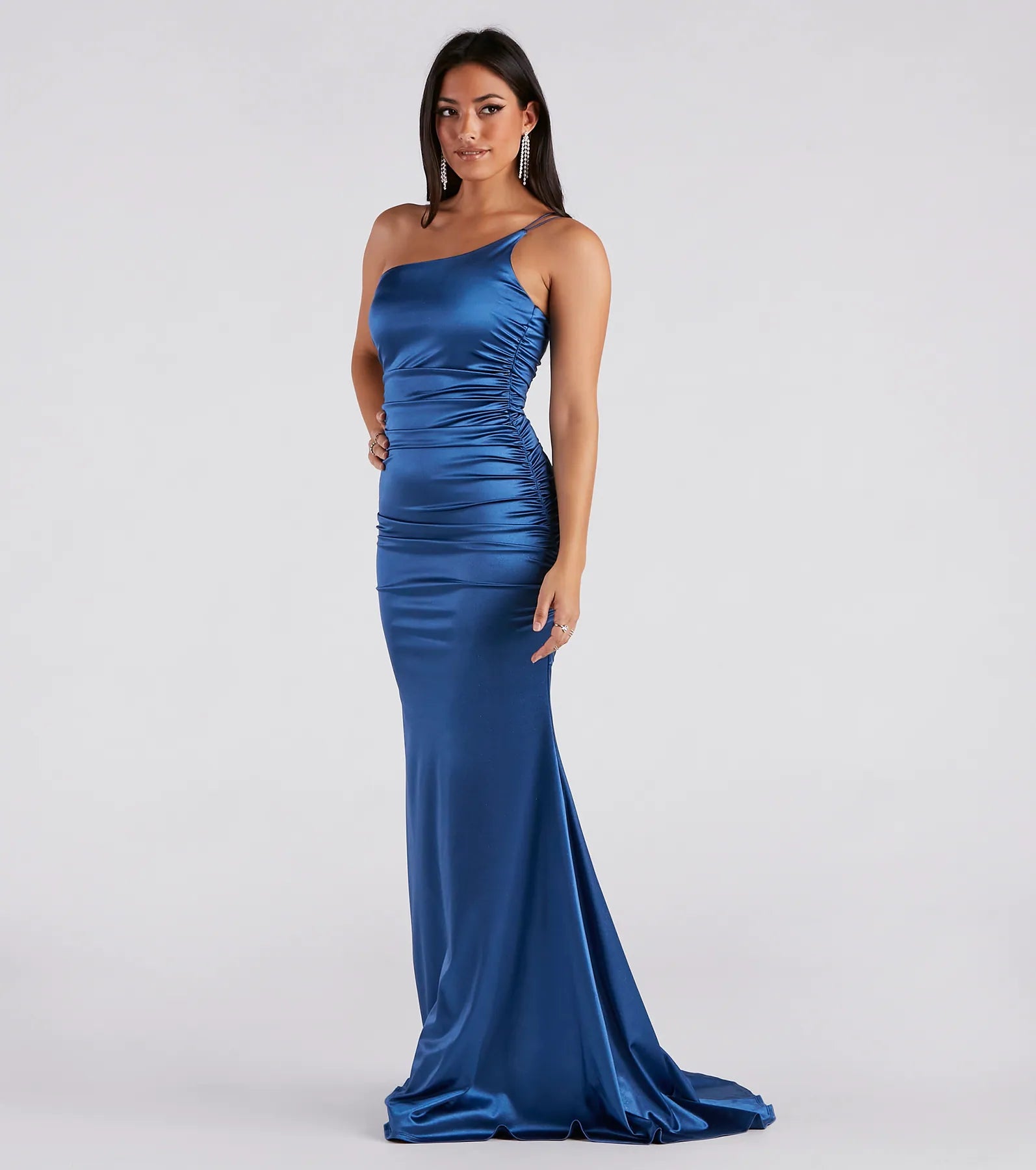 Faith Formal Glitter Ruche Mermaid Dress