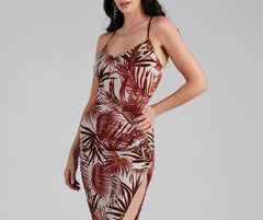 Paradise Calls Tropical Midi Dress